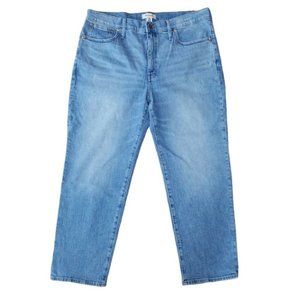 Madewell Relaxed Jeans Straight Leg Springtide Wash Size 33P petite high rise